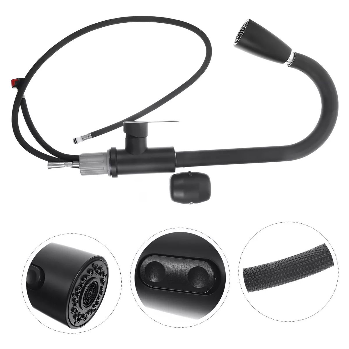 ORIGINS - Grifo Mezclador Llave De Cocina Para Fregadero Negro Mate