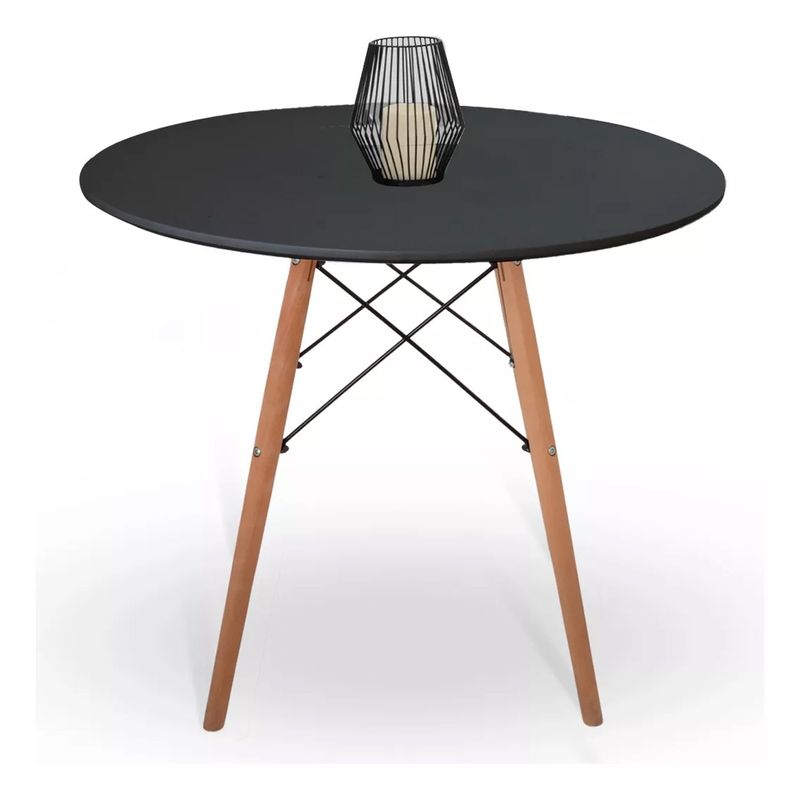 ONE PIXEL - Mesa Eames Redonda De Madera Estilo Minimalista Moderno