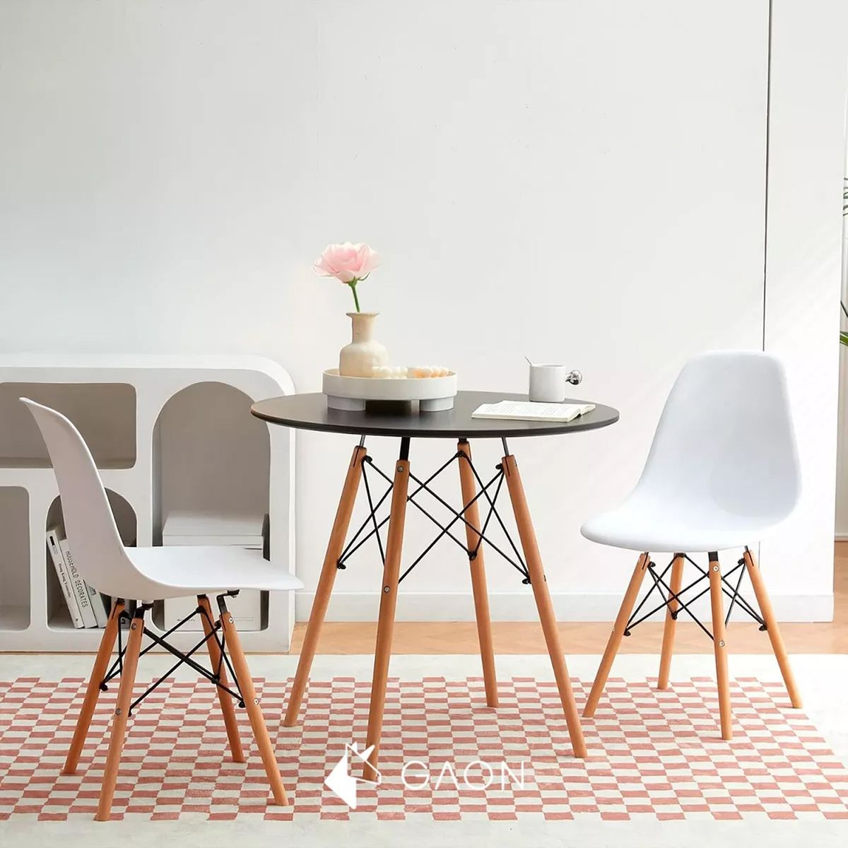 ONE PIXEL - Mesa Eames Redonda De Madera Estilo Minimalista Moderno