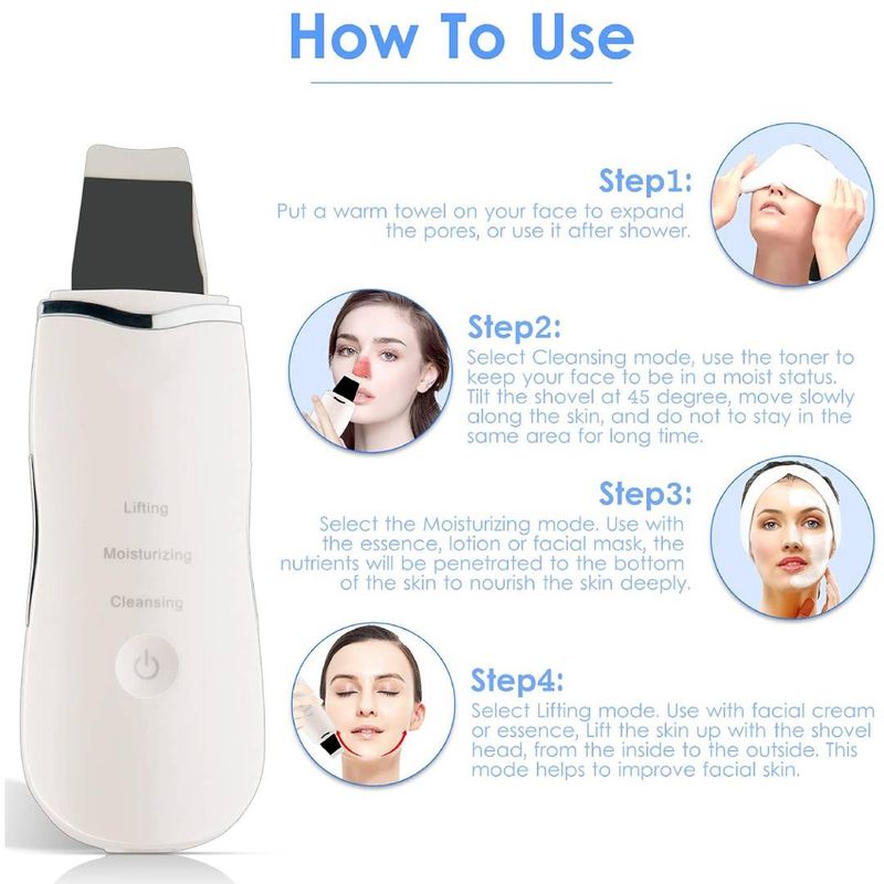 GENERICO - UltraClean Pro Pala de Limpieza Ultrasónica para una Piel Radiante
