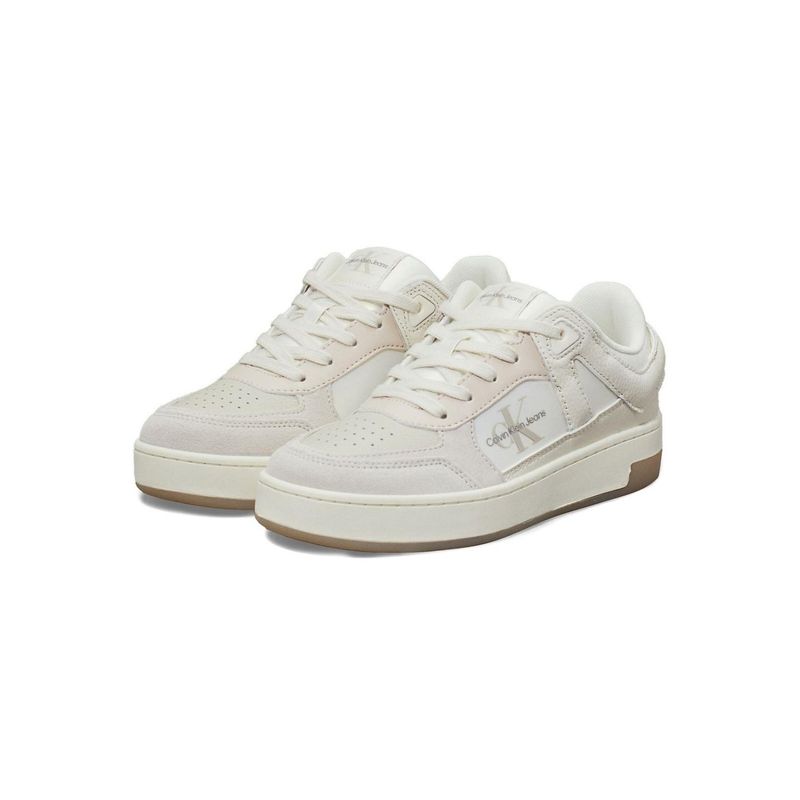 CALVIN KLEIN - Tenis beige basket cupsole low Calvin Klein