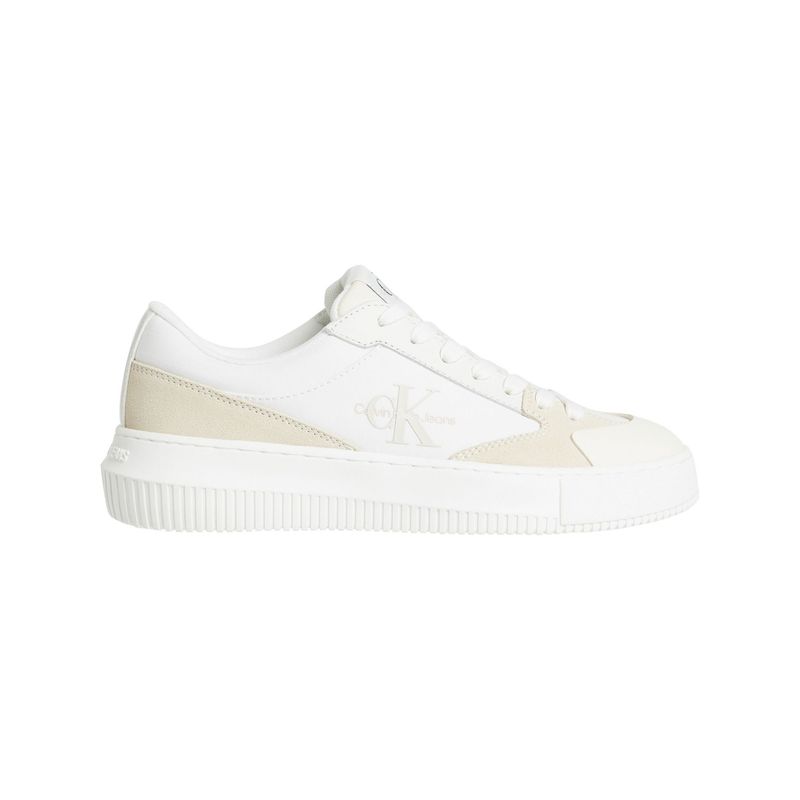 CALVIN KLEIN - Tenis blanco chunky cupsole low Calvin Klein