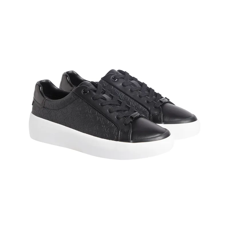 CALVIN KLEIN - Tenis negro con monograma Calvin Klein