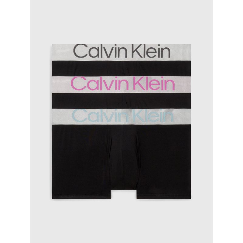 CALVIN KLEIN - Pack de 3 Boxer Negros - Steel - Low Rise Trunk Calvin Klein