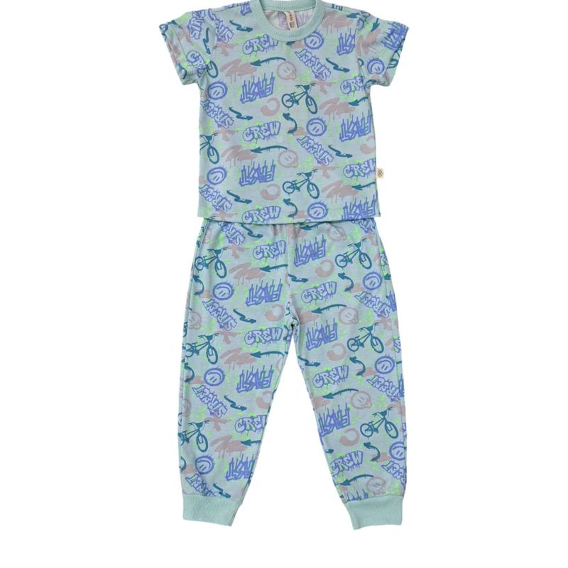 WOONKIE - PIJAMA NIÑO VERDE MENTA