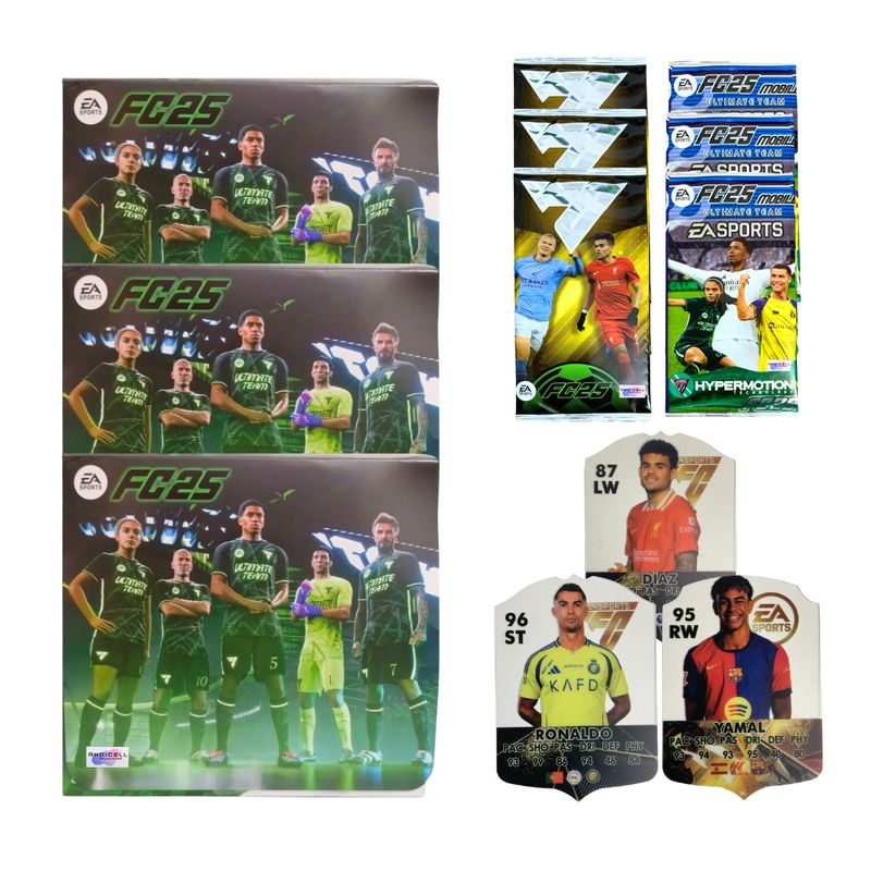 GENERICO - Set x 3 Cajas de Cartas Fútbol FC 25 Premium Edition