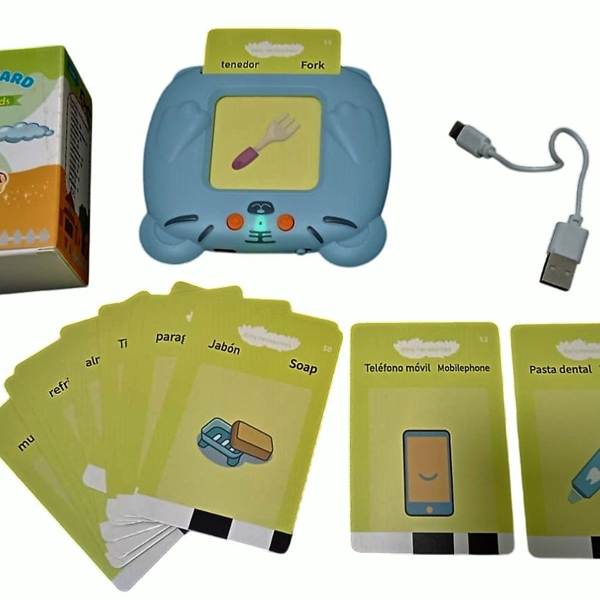 GENERICO - Juego Lector Tarjetas Interactivas Bilingüe Español Inglés