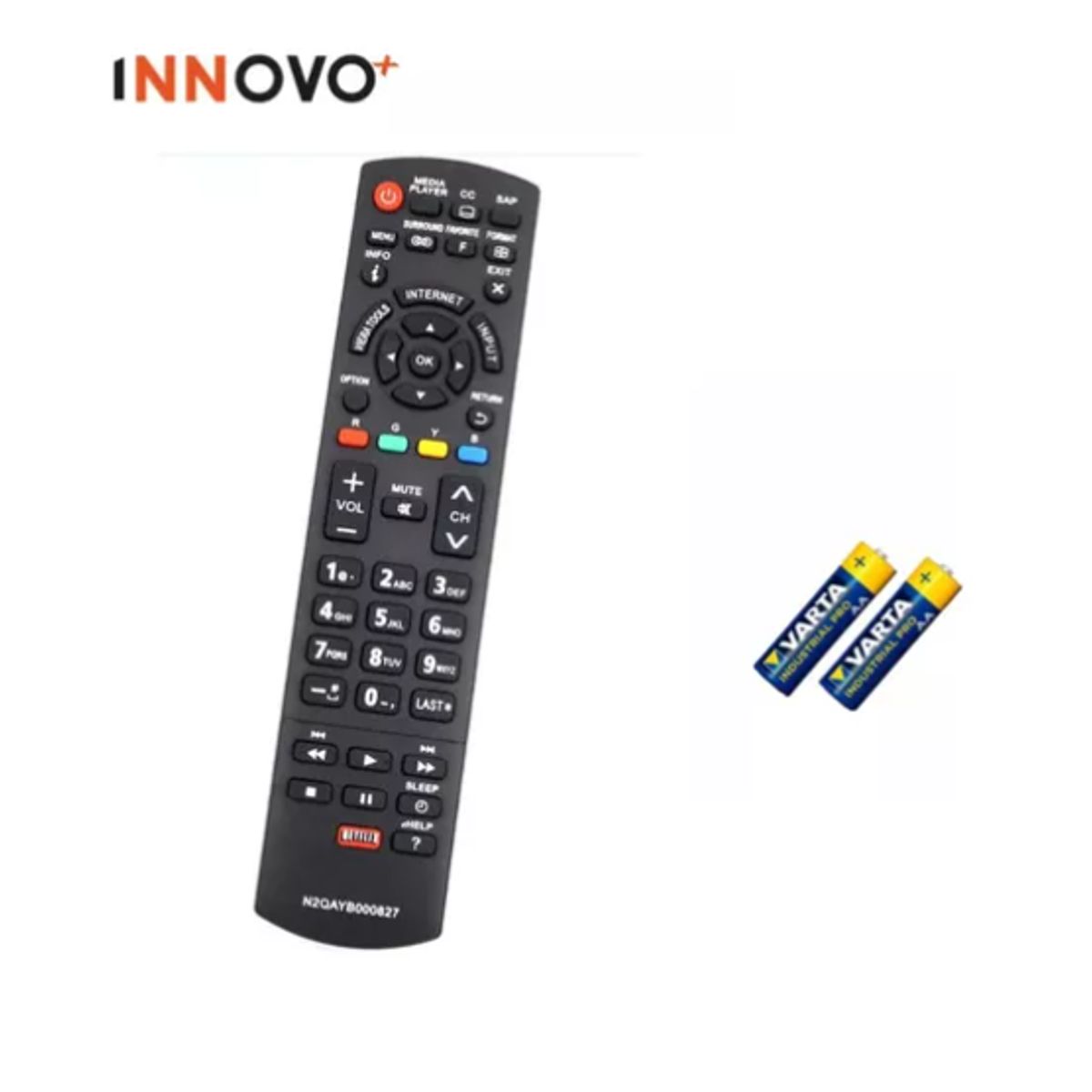 INNOVA - Control Remoto Compatible Con Panasonic Smart Tv Con Baterías