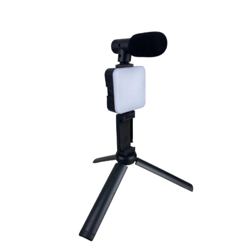 GENERICO - Trípode Estabilizador Para Videos Micrófono + Luz + Trípode AY-49T