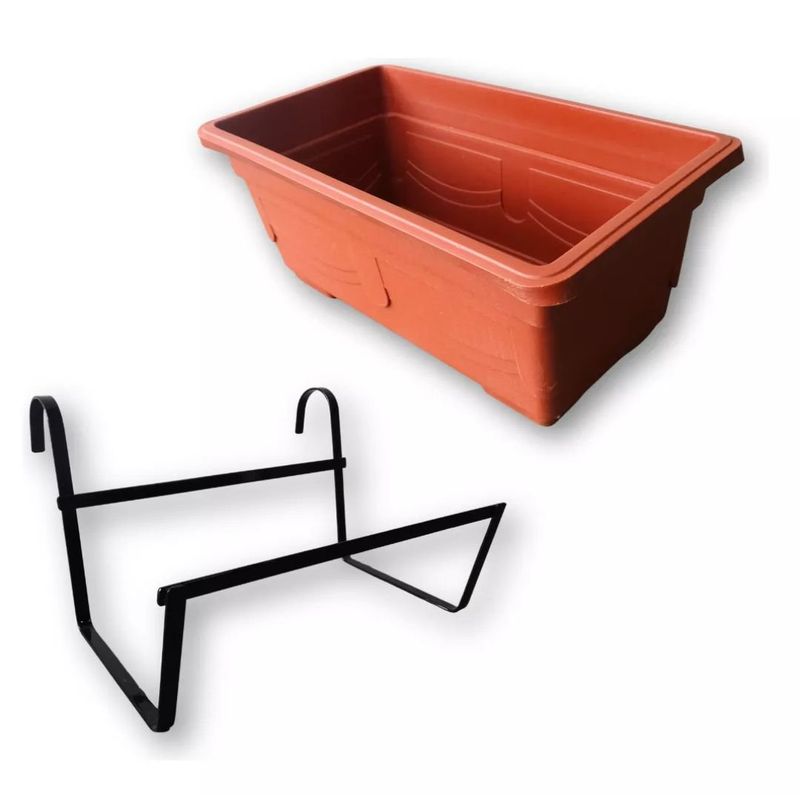 IMPORTADORA MAKA - Soporte Base Para Matera Rectangular Balcón + Matera