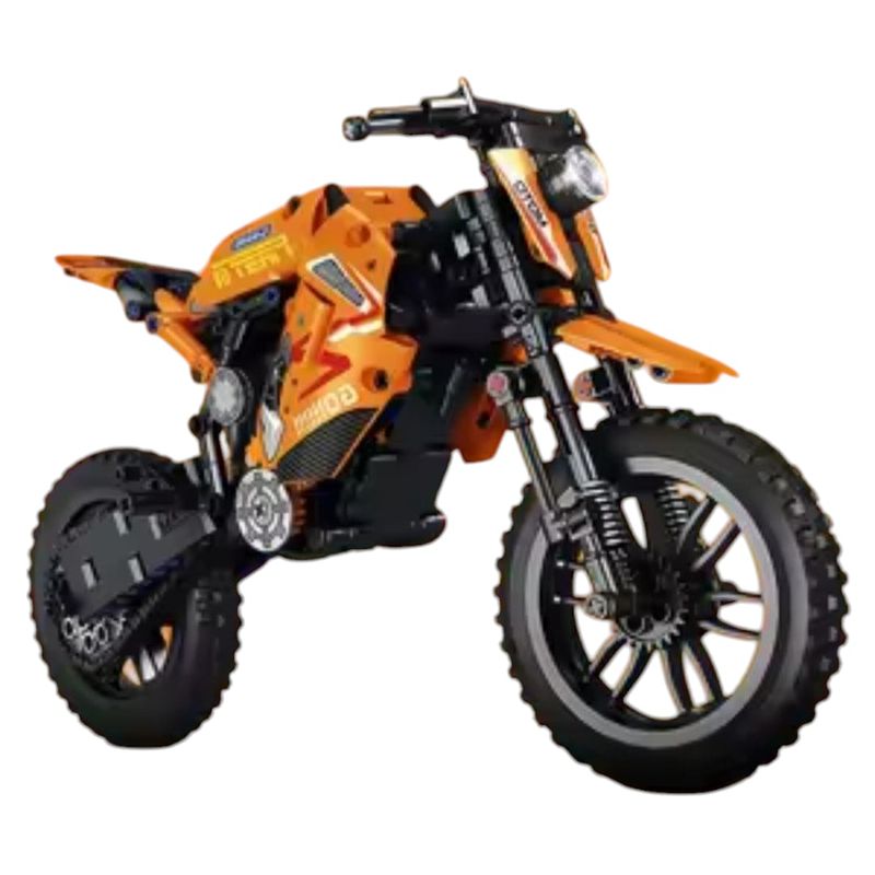 INFANTILES CAJUROMIX - Moto De Bloques Para Armar Ideal Para Jugar Amarillo 506 PCS