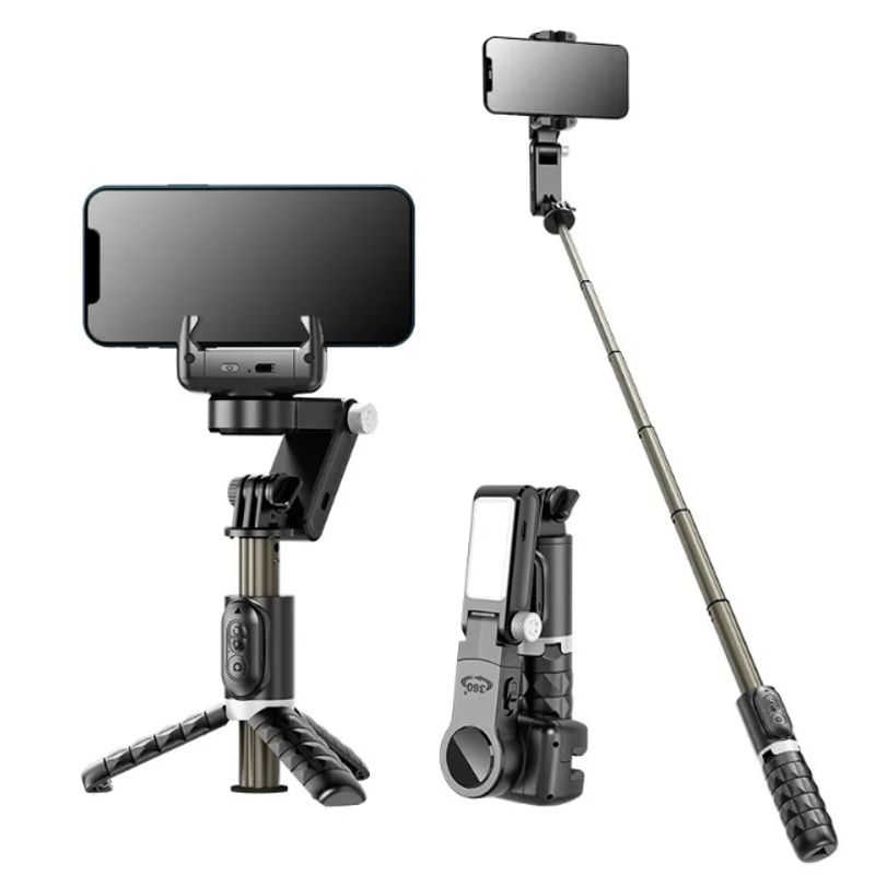 GENERICO - Trípode Selfie Estabilizador Recargable Gimbal Pro Q09