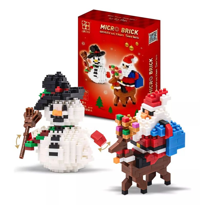 MARKET TOYS - Arma Todo Papá Noel Y Muñeco De Nieve 720 Pcs