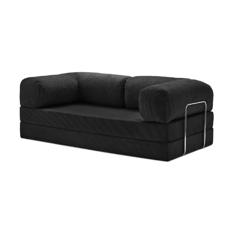 BANZAY - Sofá Cama Teddy Negro
