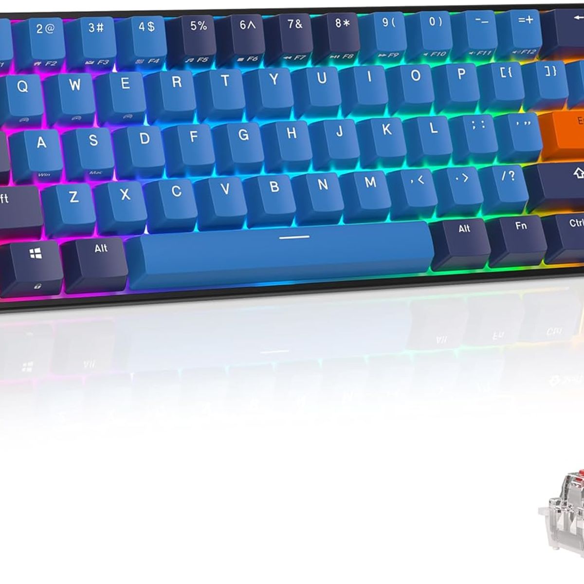 ROYAL - Teclado Rk Royal Kludge Gamer Mecánico Rk71 Bluetooth24ghz