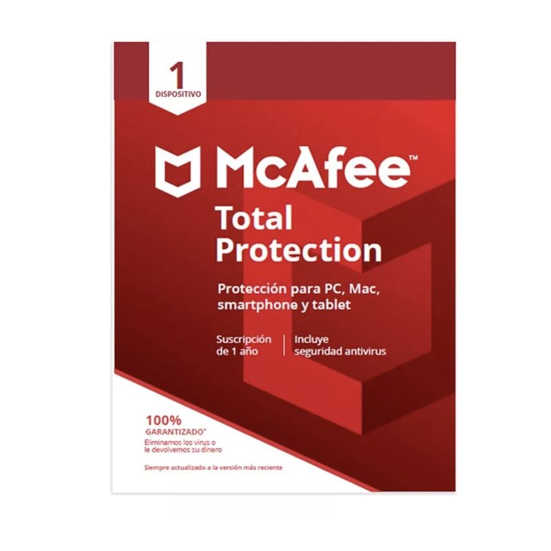 MCAFEE - Antivirus Mcafee Total Protection 1 Dispositivo 1 Año