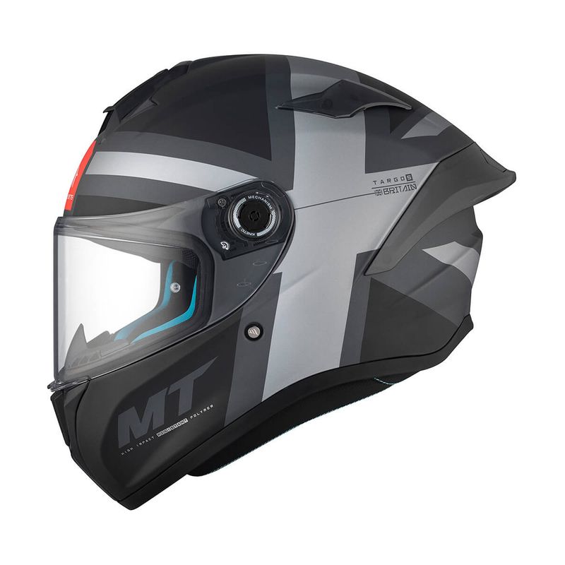 MT HELMETS - CASCO MT HELMETS TARGO S BRITAIN C2 TITANIUM MATE TALLA S