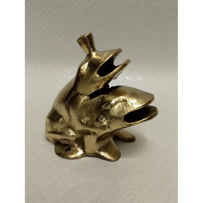 GENERICO - Sapo En Bronce Macizo Para Juego De Sapo 3 Ranuras Y Tope