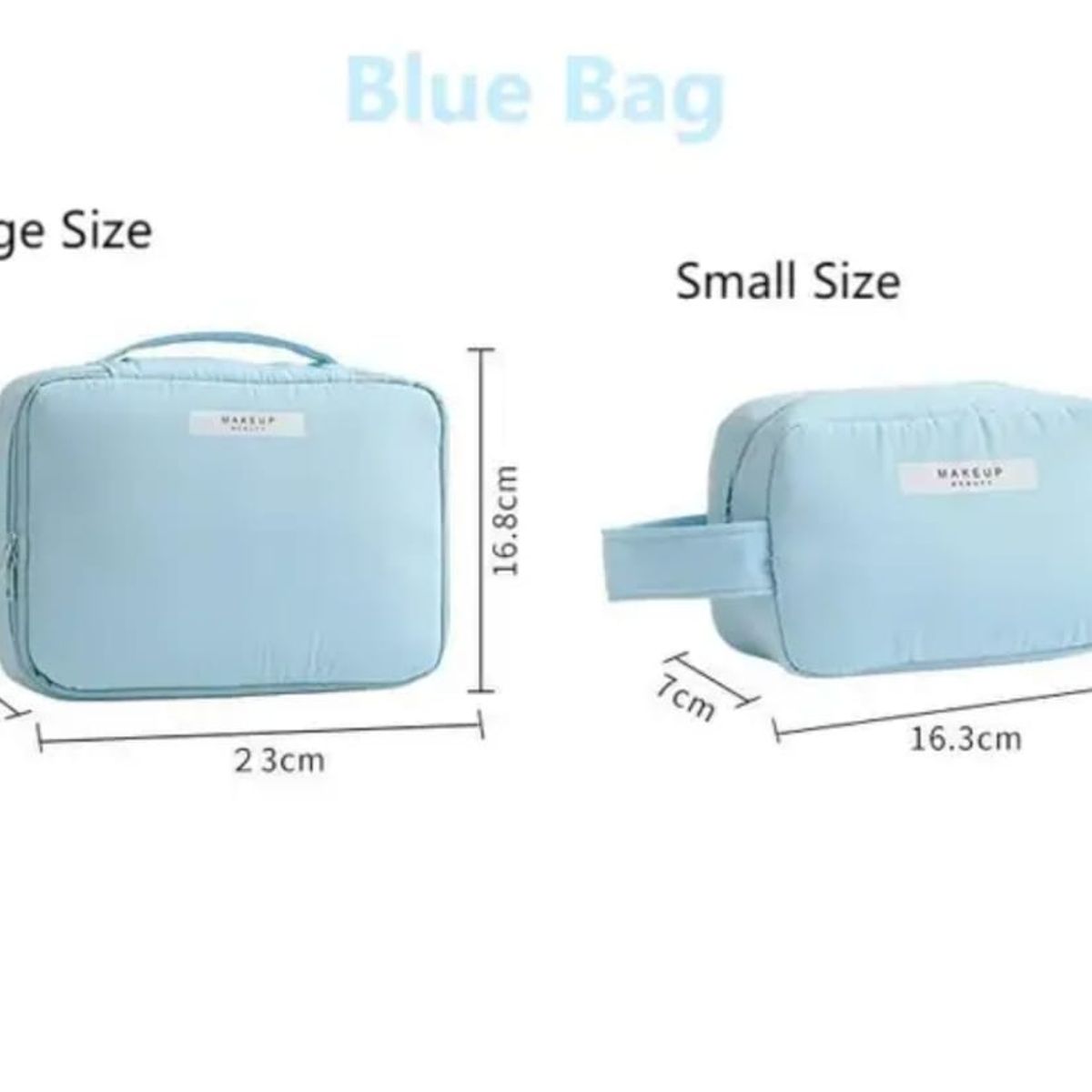 GENERICO - Cosmetiquera Neceser Grande Hermoso Diseño Celeste x3