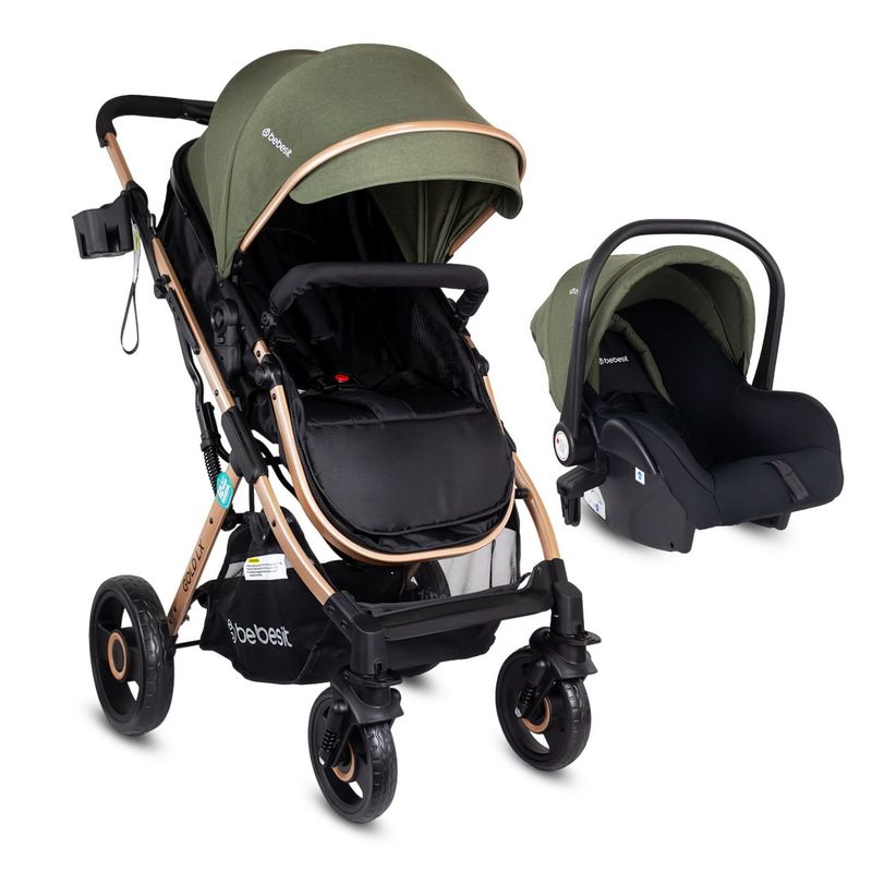 BEBESIT - Coche Moises Para Bebé Travel System Gold Lx Bebesit Verde