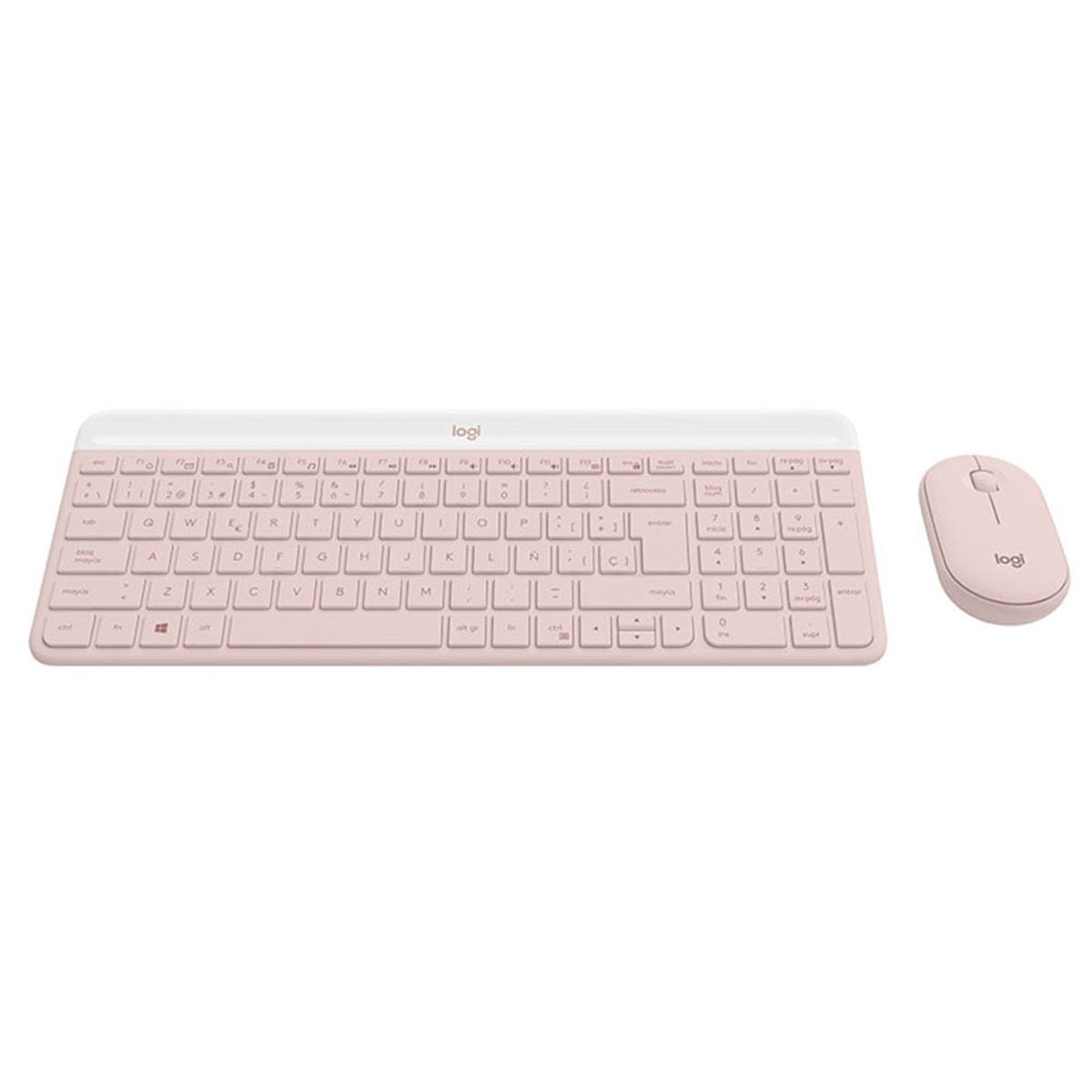 LOGITECH - Combo Teclado y Mouse Inalámbrico Logitech MK470 Rosa Español