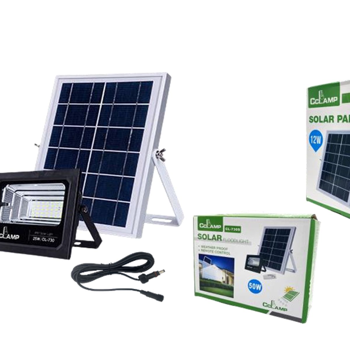 GENERICO - Reflector Led 50w Solar Luz Blanca Clamp Cl-730S Control