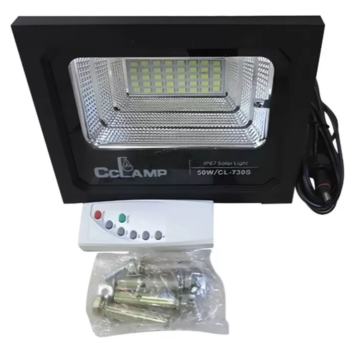 GENERICO - Reflector Led 50w Solar Luz Blanca Clamp Cl-730S Control