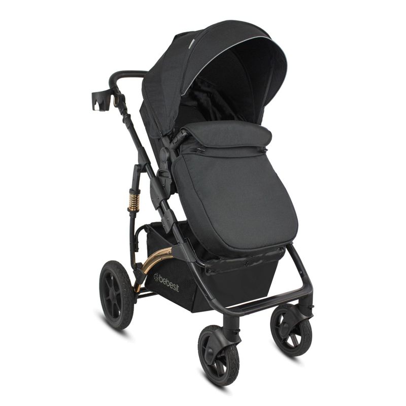 BEBESIT - Coche Moises Para Bebe Spring Gold Negro Bebesit