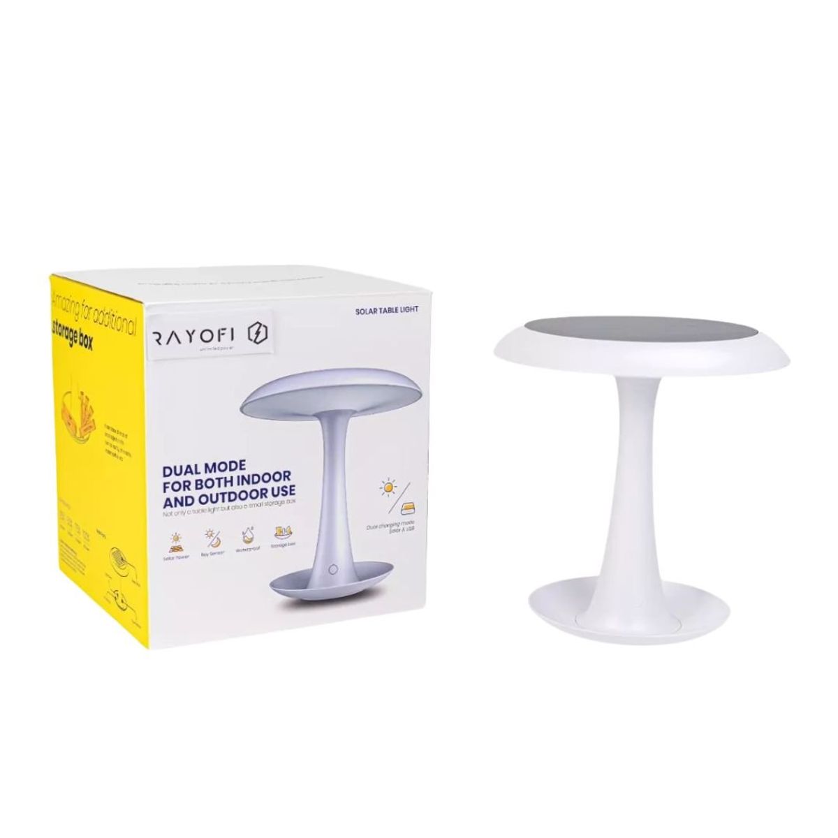 GENERICO - Lámpara Solar de Mesa panel solar Uso Interior Exterior Impermeable