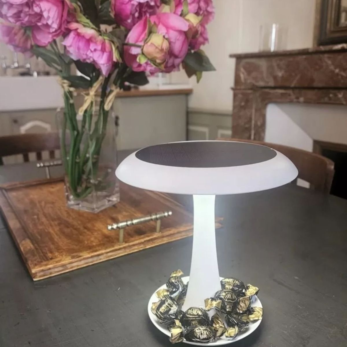 GENERICO - Lámpara Solar de Mesa panel solar Uso Interior Exterior Impermeable