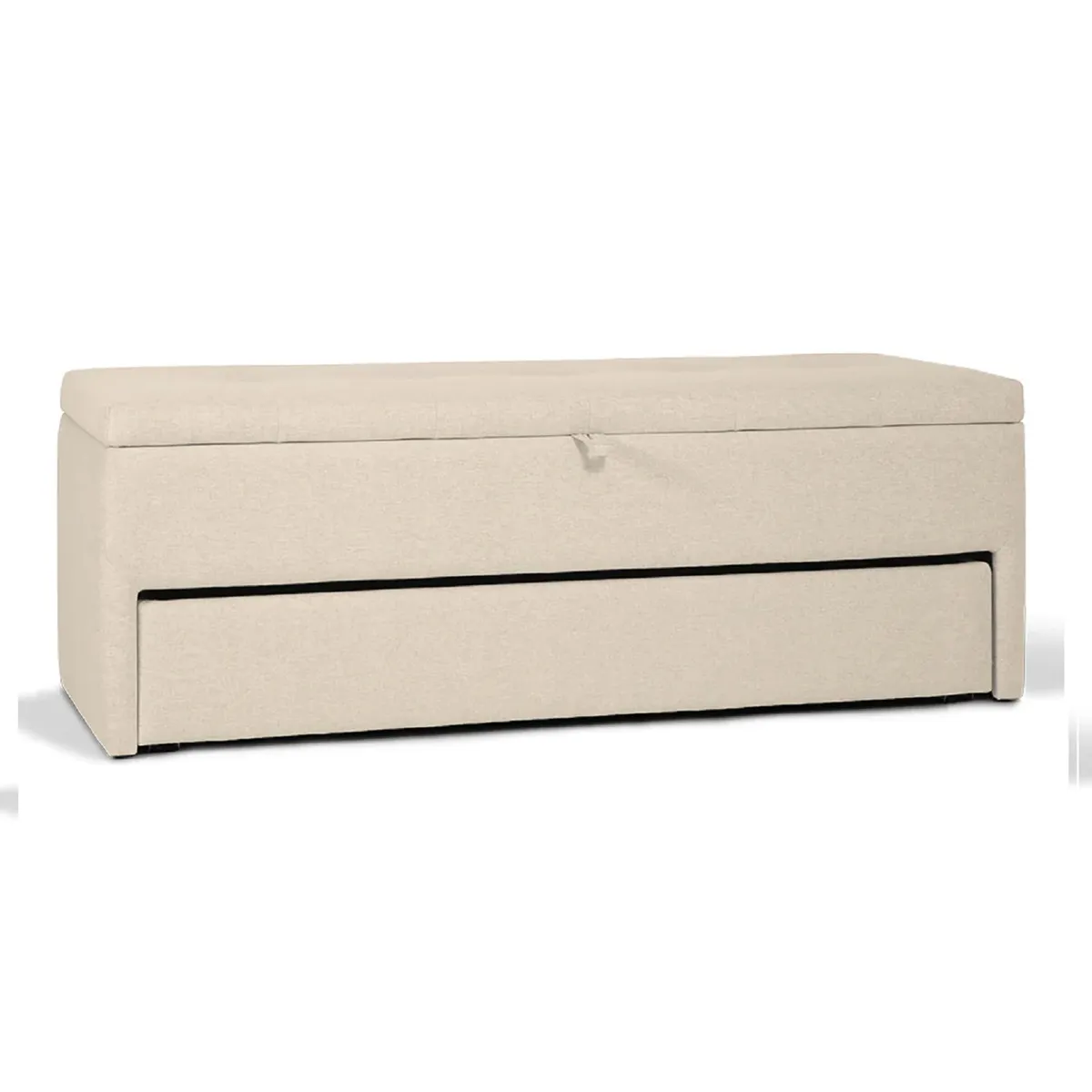 BANZAY - Baúl Zapatero Pie de Cama Organizador Multifunción 1mt - Beige