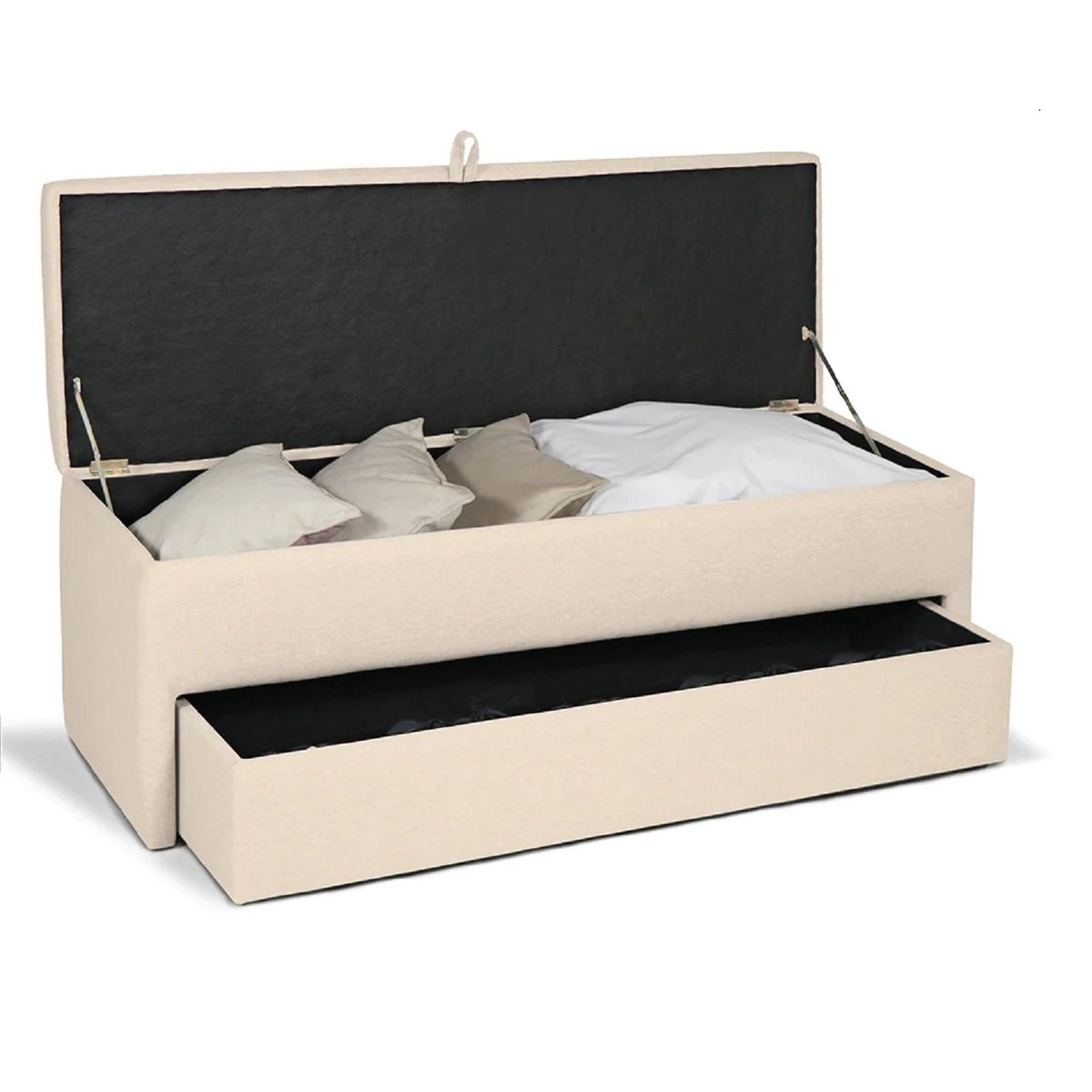 BANZAY - Baúl Zapatero Pie de Cama Organizador Multifunción 1mt - Beige