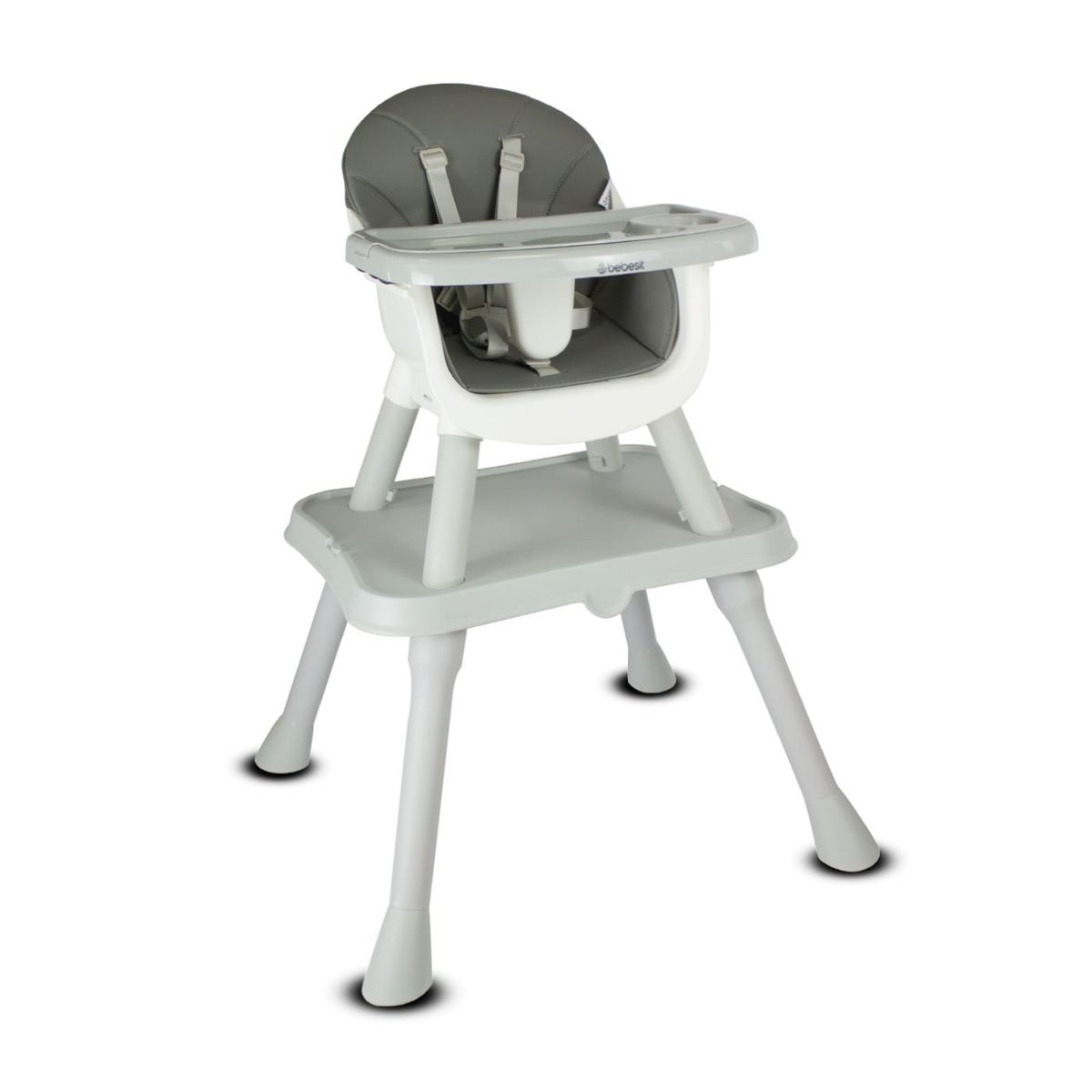 BEBESIT - Silla de Comer Baby Desk 4 en 1 Gris Bebesit