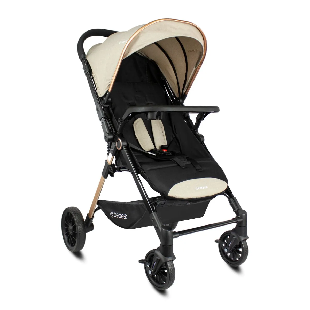 BEBESIT - Coche Bebé Reversible City Beige