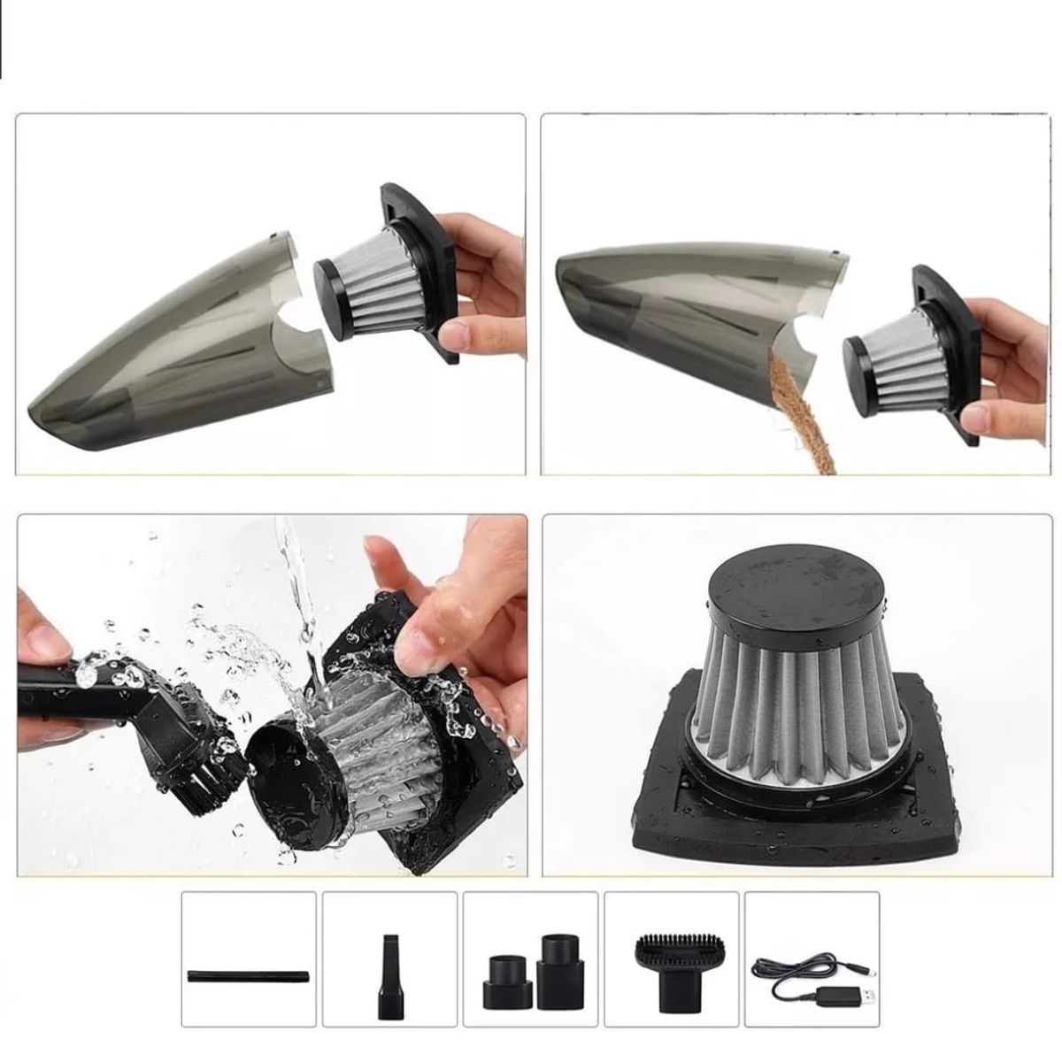 GENERICO - Aspiradora para carro aspiradora de mano azul