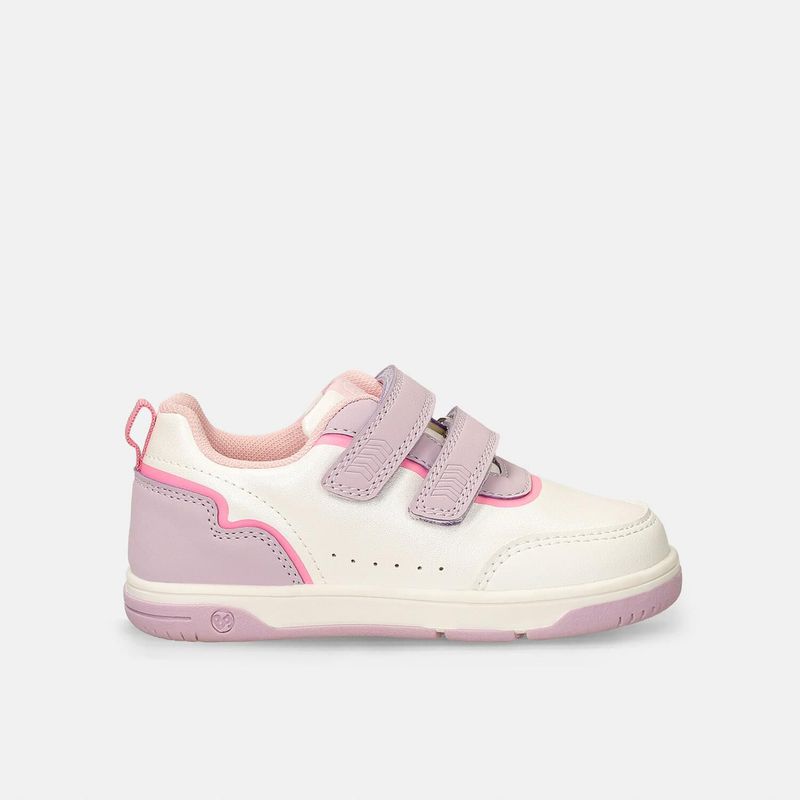 BUBBLE GUMMERS - Tenis Infantil Para Niña Bubblegummers Blanco-Lila Silveria