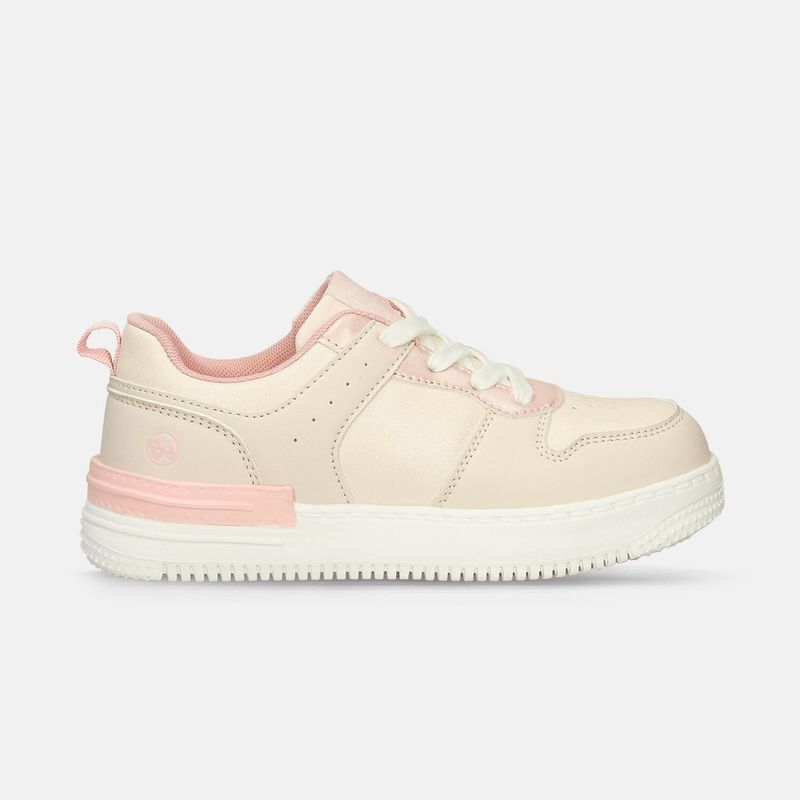 BUBBLE GUMMERS - Tenis Infantil Para Niña Bubblegummers Beige-Rosado Solana