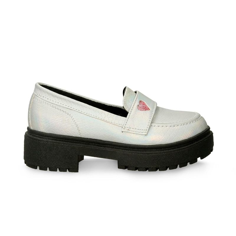 BUBBLE GUMMERS - Mocasines Junior Para Niña Bubblegummers Plateado Qatrina