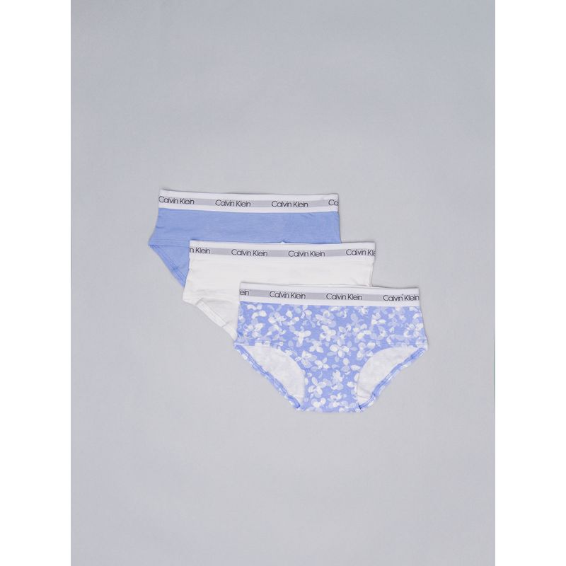 CALVIN KLEIN - Paquete celeste de 3 hipster para niñas Calvin Klein