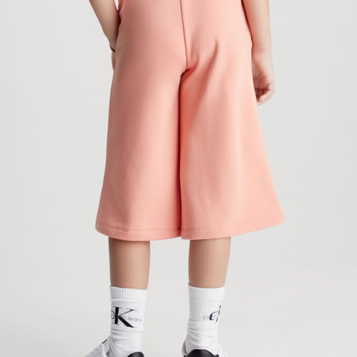 CALVIN KLEIN - Pantalón rosado chándal culotte de felpa de algodón para niña Calvin Klein