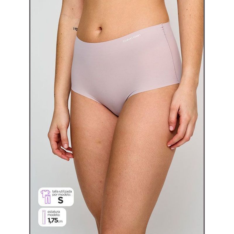 CALVIN KLEIN - Pantie Morado Hipster Invisible De Cintura Alta Calvin Klein