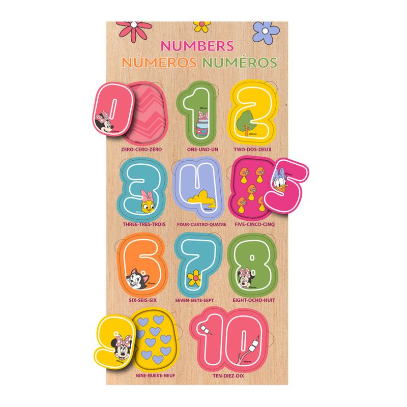 RONDA - TABLA DE APRENDIZAJE NÚMEROS MADERA MINNIE LCD-0012-02