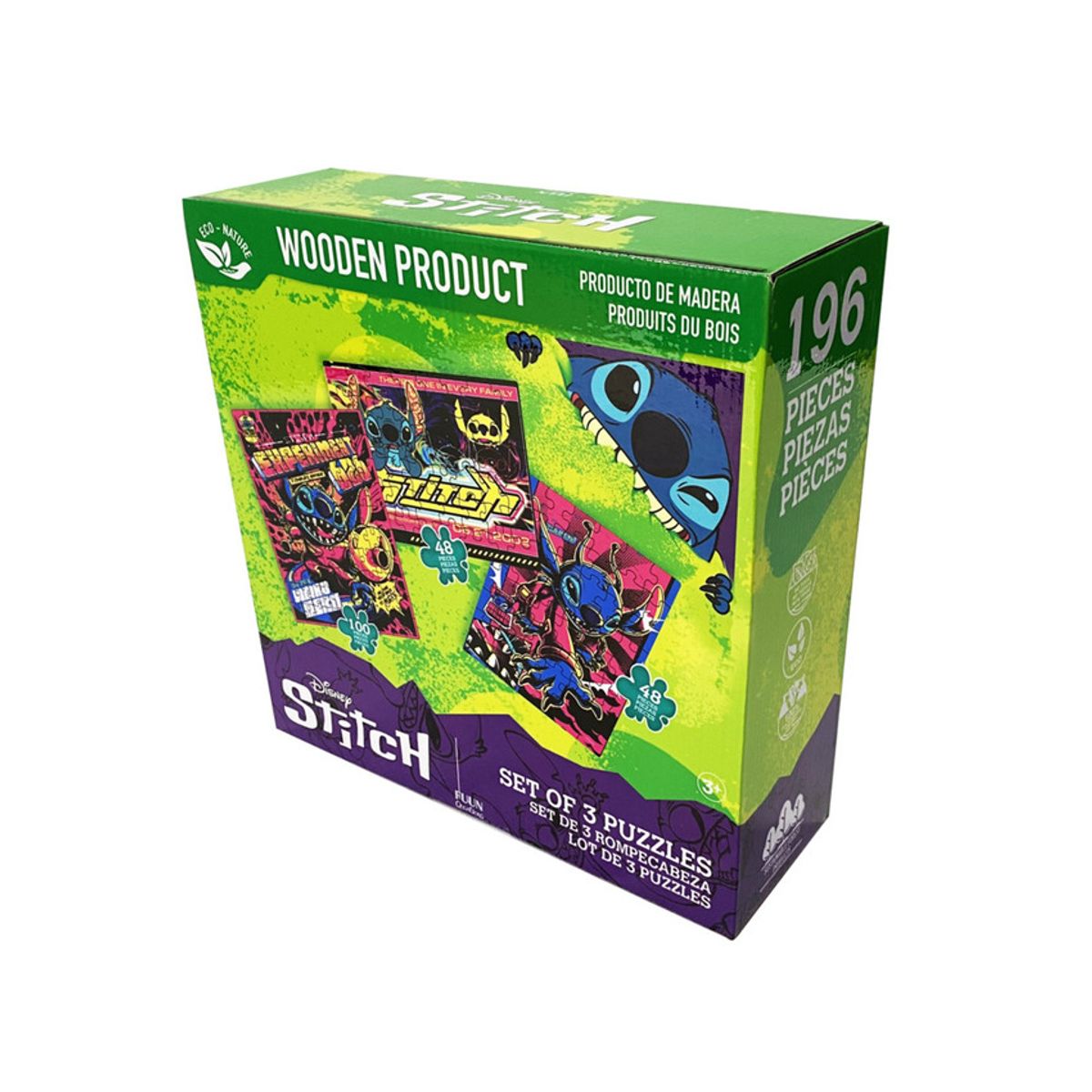 RONDA - SET X 3 ROMPECABEZAS MADERA STITCH SPD-0002-04