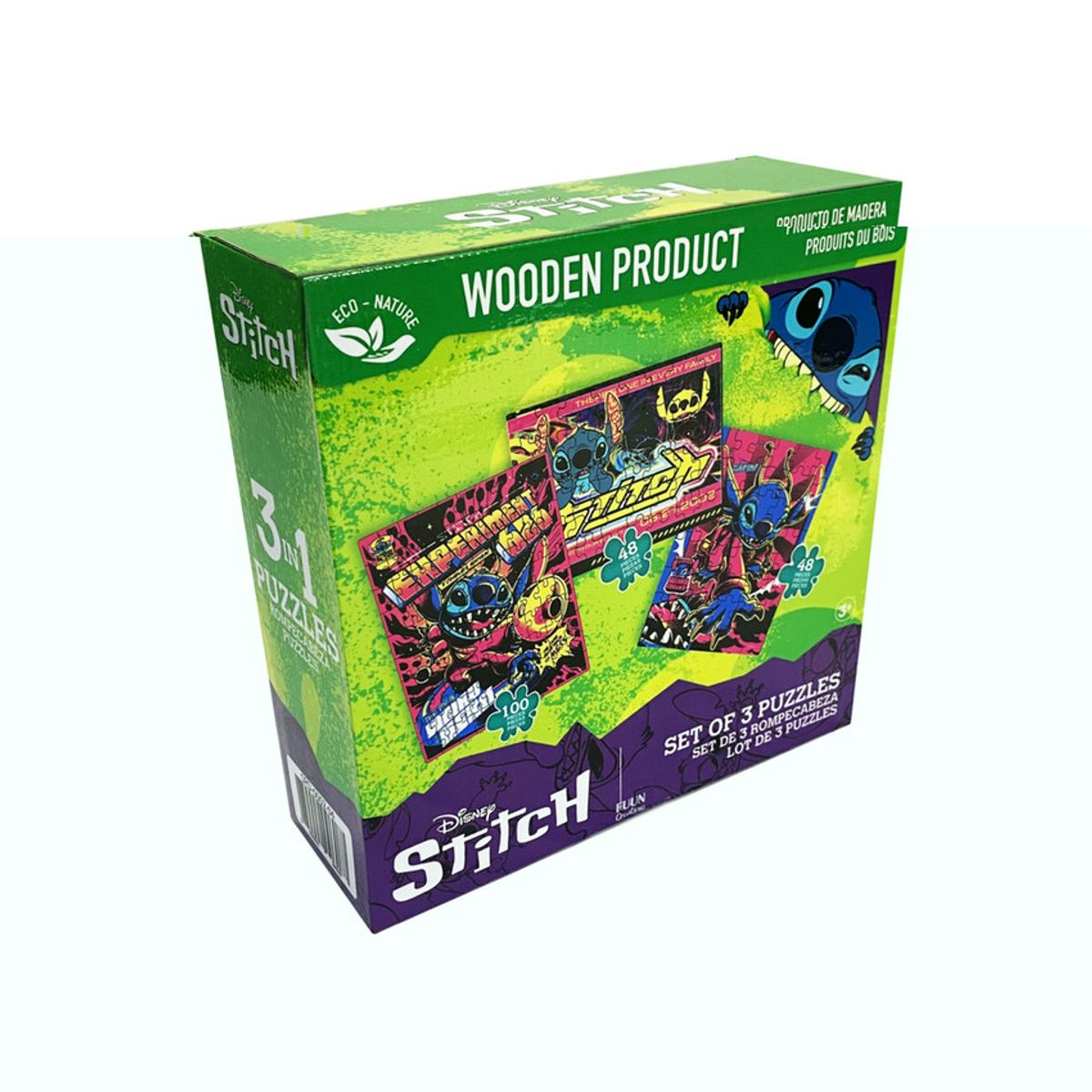 RONDA - SET X 3 ROMPECABEZAS MADERA STITCH SPD-0002-04