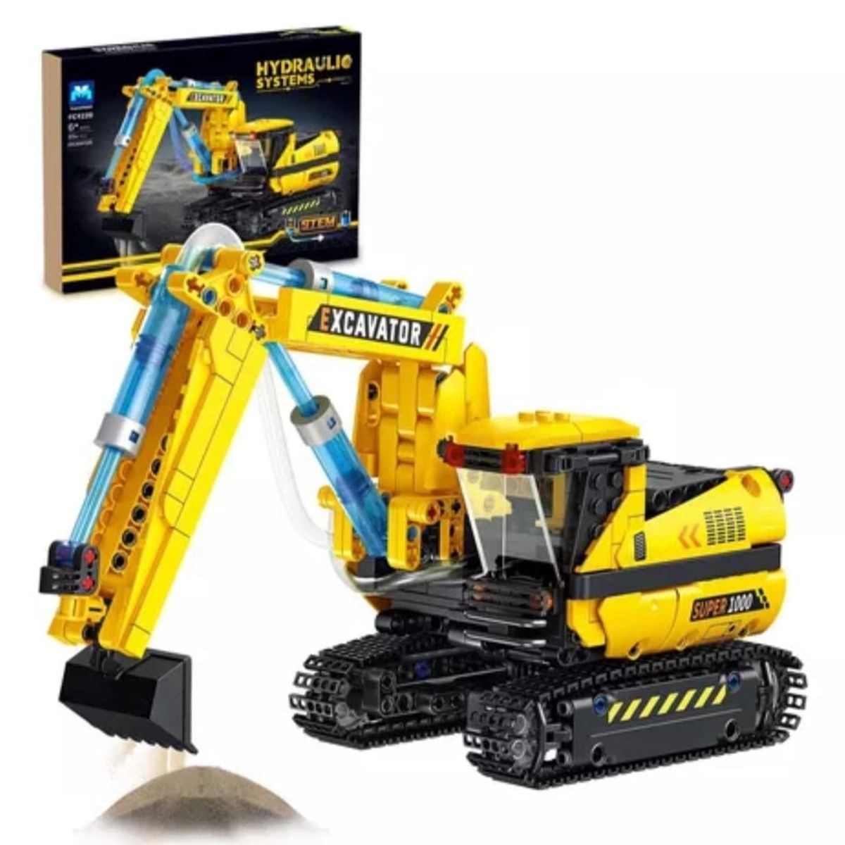 INFANTILES CAJUROMIX - Mega Excavadora Hidráulica Construye Y Domina 554 PCS