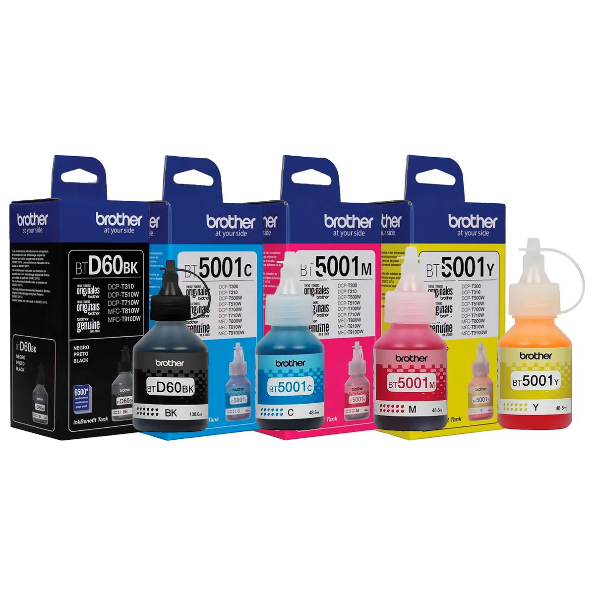 BROTHER - Tinta Brother BT5001 para impresora T4000DW T500W T700W T820 T910DW X4