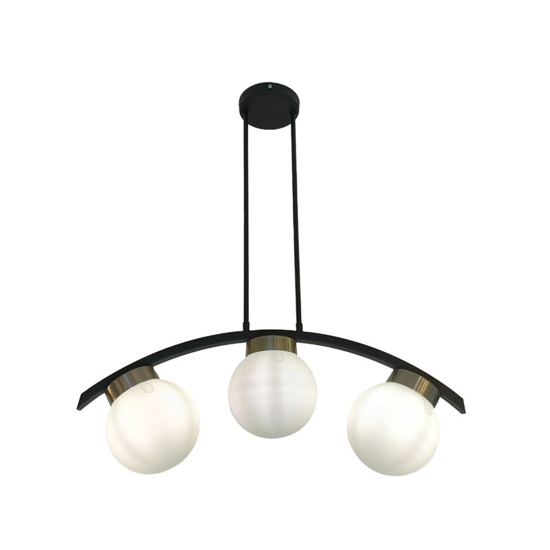 GENERICO - Lámpara de Techo Curva 3 Luces Estilo Contemporáneo