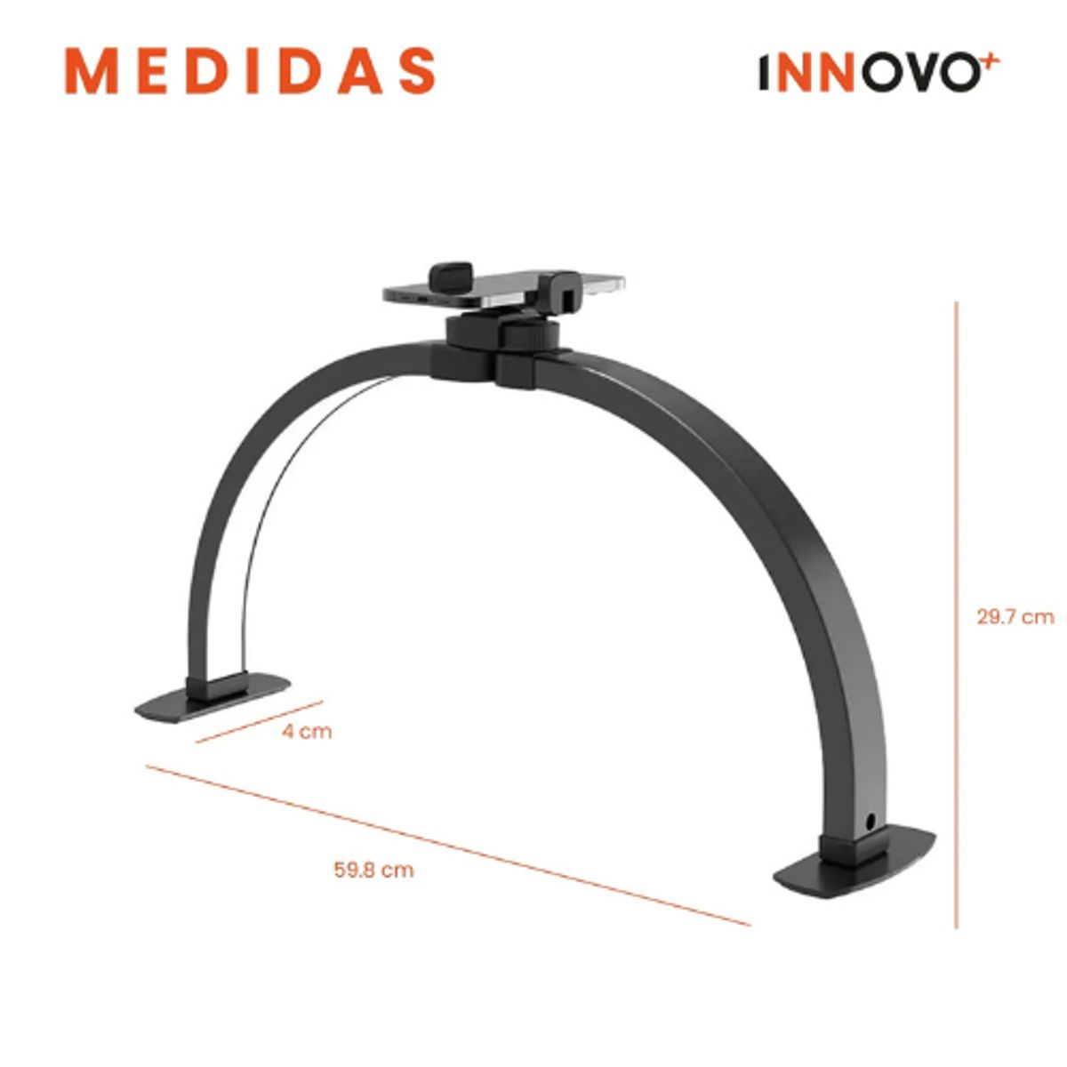 INNOVA - Lámpara Mesa Spa Estética Uñas Luz Arco Media Luna Plegable Estuche