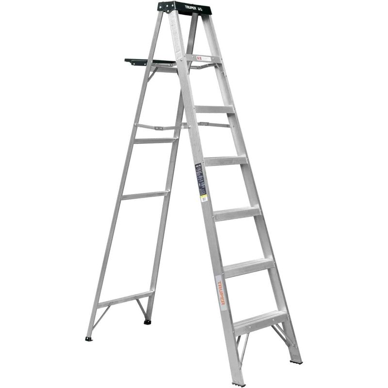 GENERICO - Escalera de tijera tipo III, 6 escalones con bandeja Truper EST-36