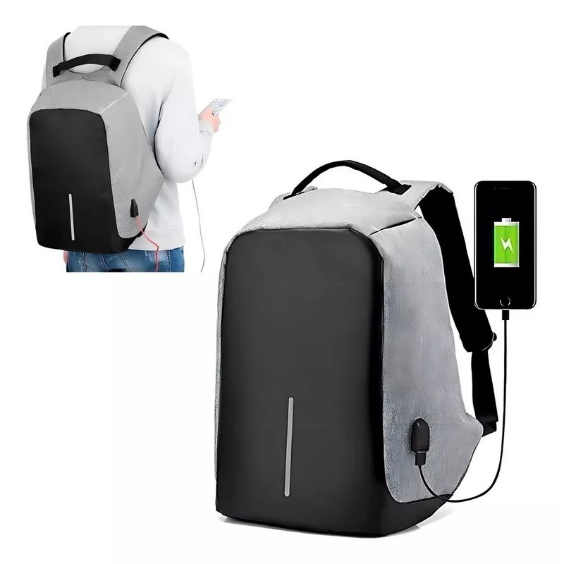 GENERICO - Maleta Maletín Antirrobo Impermeable Con Puerto Usb Portatil